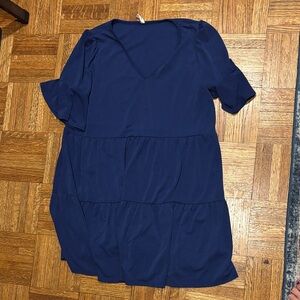 Beeson River Deep Blue V-Neck Top